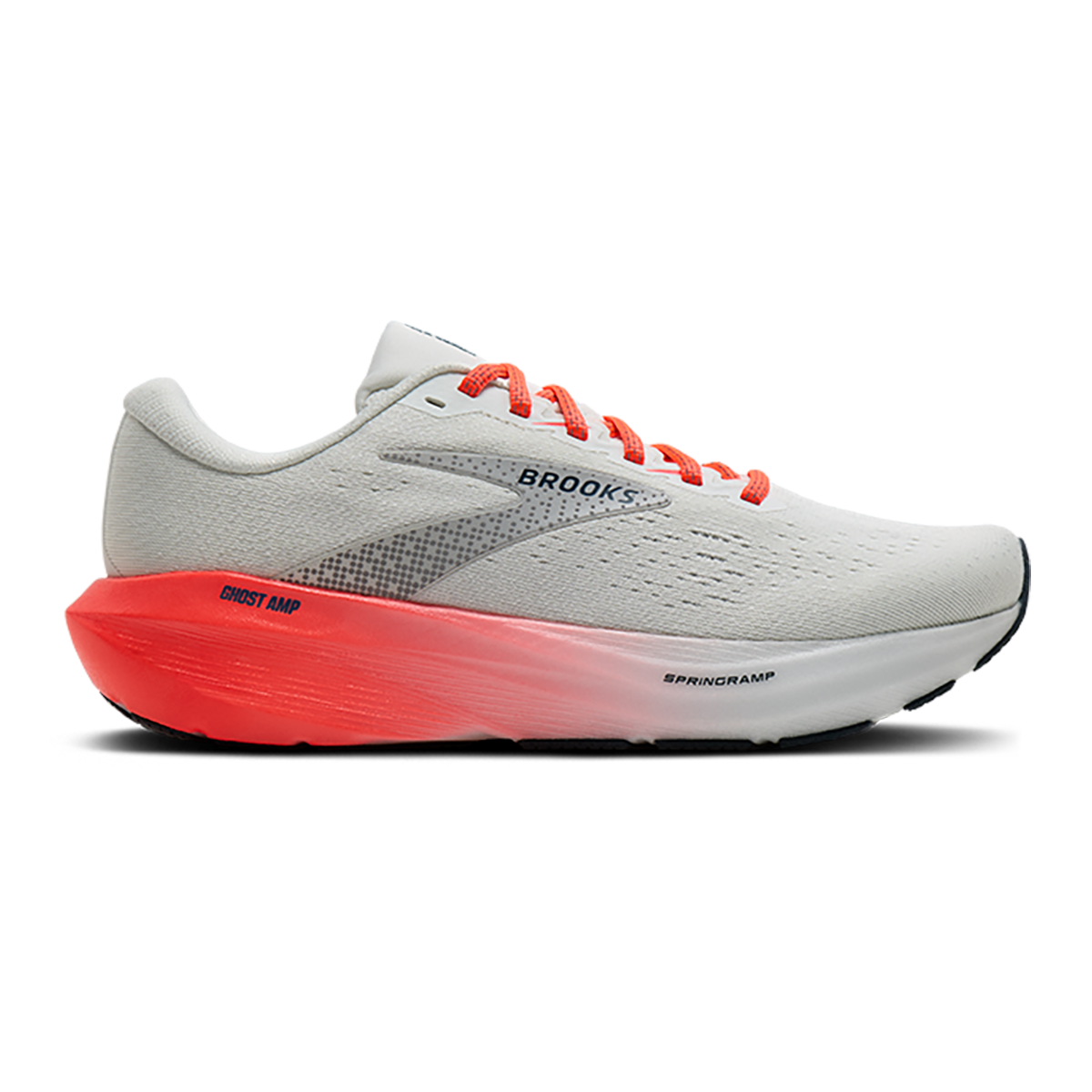 Brooks Ghost Amp Nightlife Collection — Shower - Coral - Strawberry — Size B — Width 5.5 — Front View
