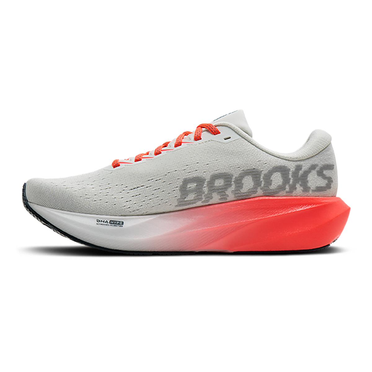 Brooks Ghost Amp Nightlife Collection — Shower - Coral - Strawberry — Size B — Width 5.5 — Side View