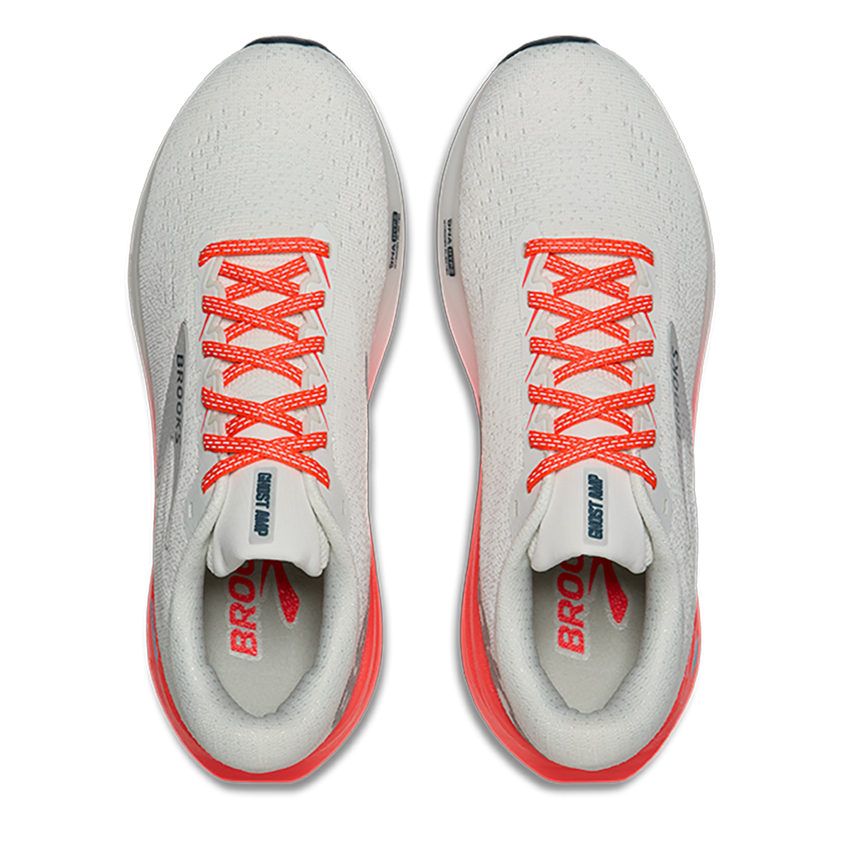 Brooks Ghost Amp Nightlife Collection — Shower - Coral - Strawberry — Size B — Width 5.5 — Back View