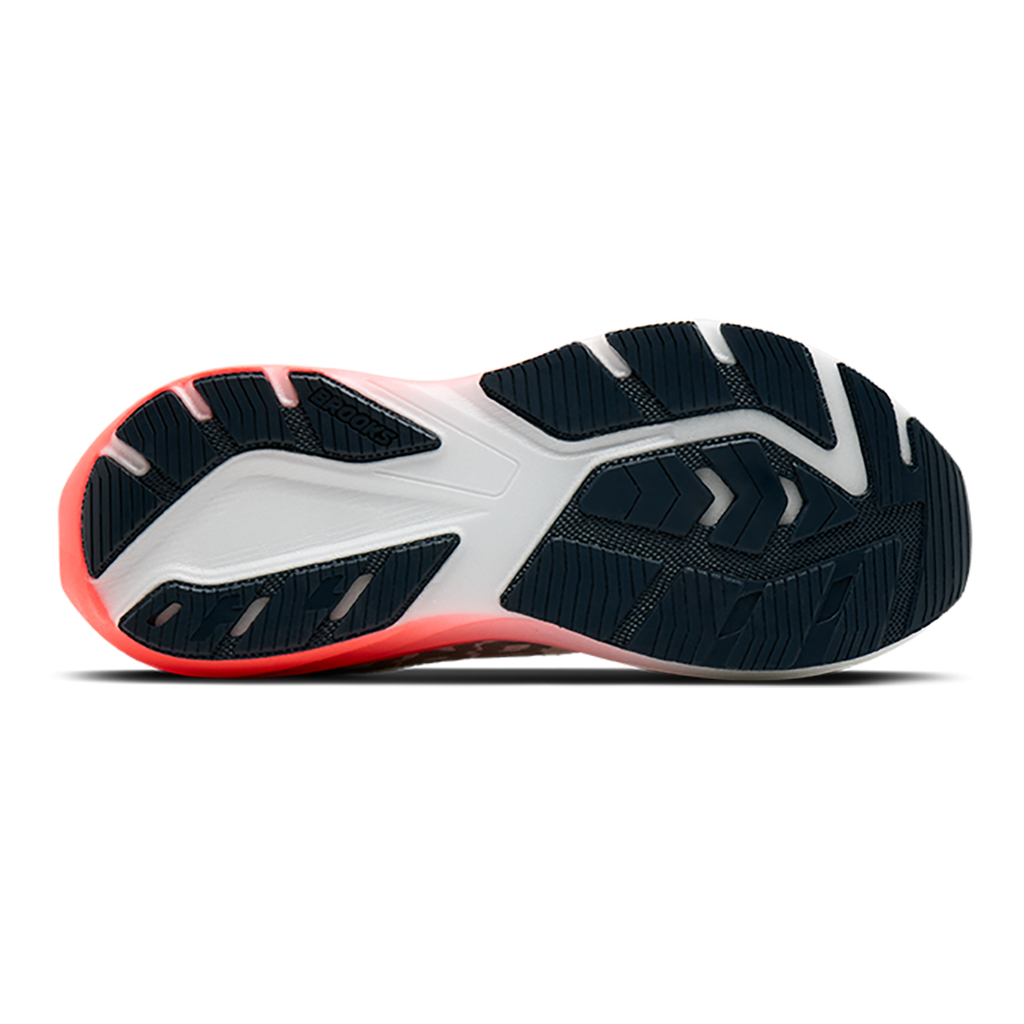 Brooks Ghost Amp Nightlife Collection — Shower - Coral - Strawberry — Size B — Width 5.5 — Top View