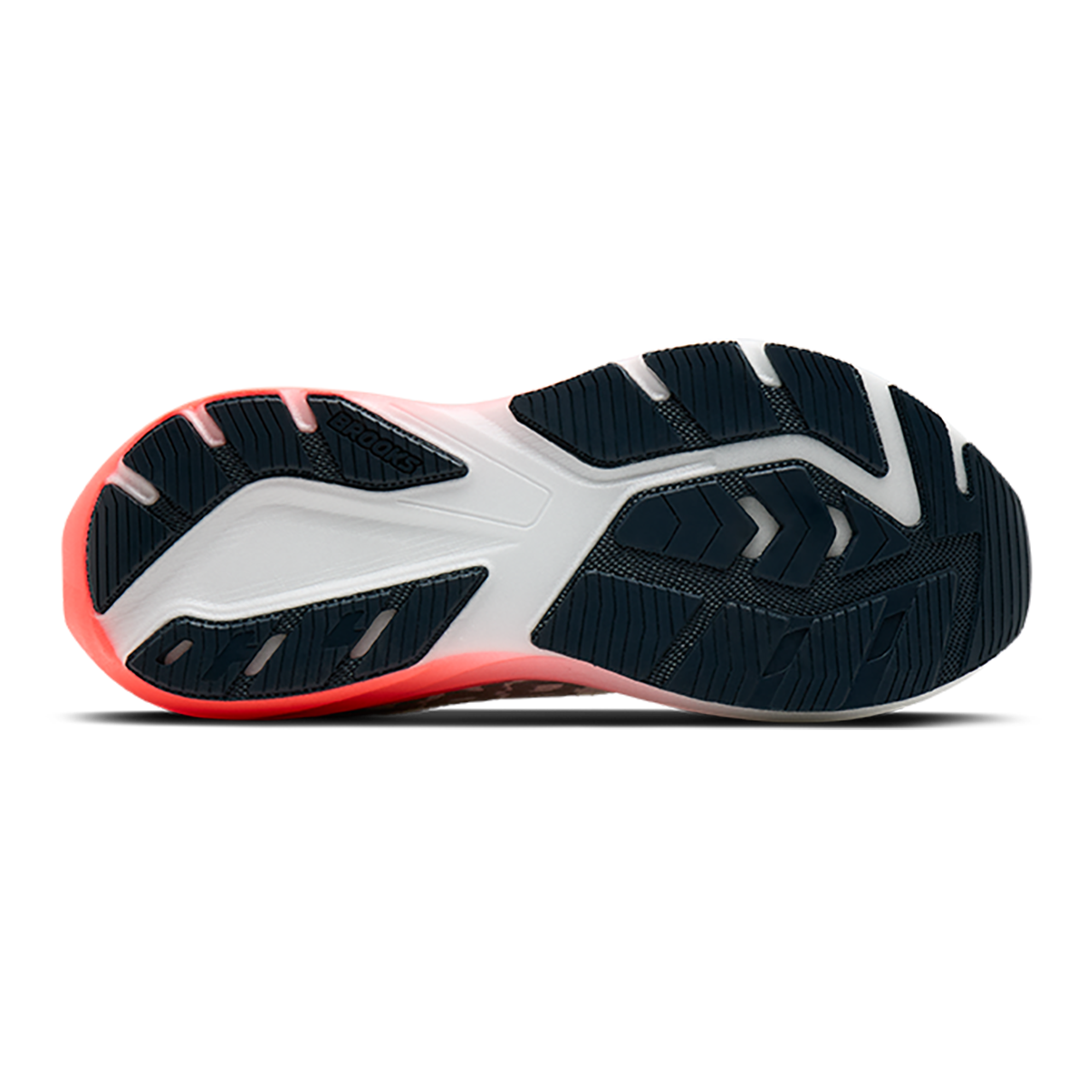 Brooks Ghost Amp Nightlife Collection — Shower - Coral - Strawberry — Size B — Width 5.5 — Top View