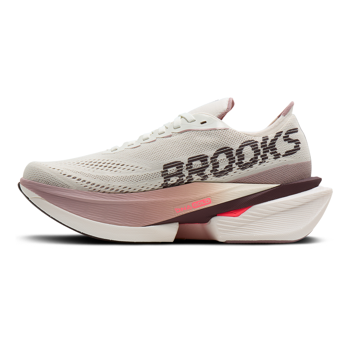 Brooks Hyperion Max 4 — Coconut - Raisin - Pink — Size B — Width 5.5 — Side View