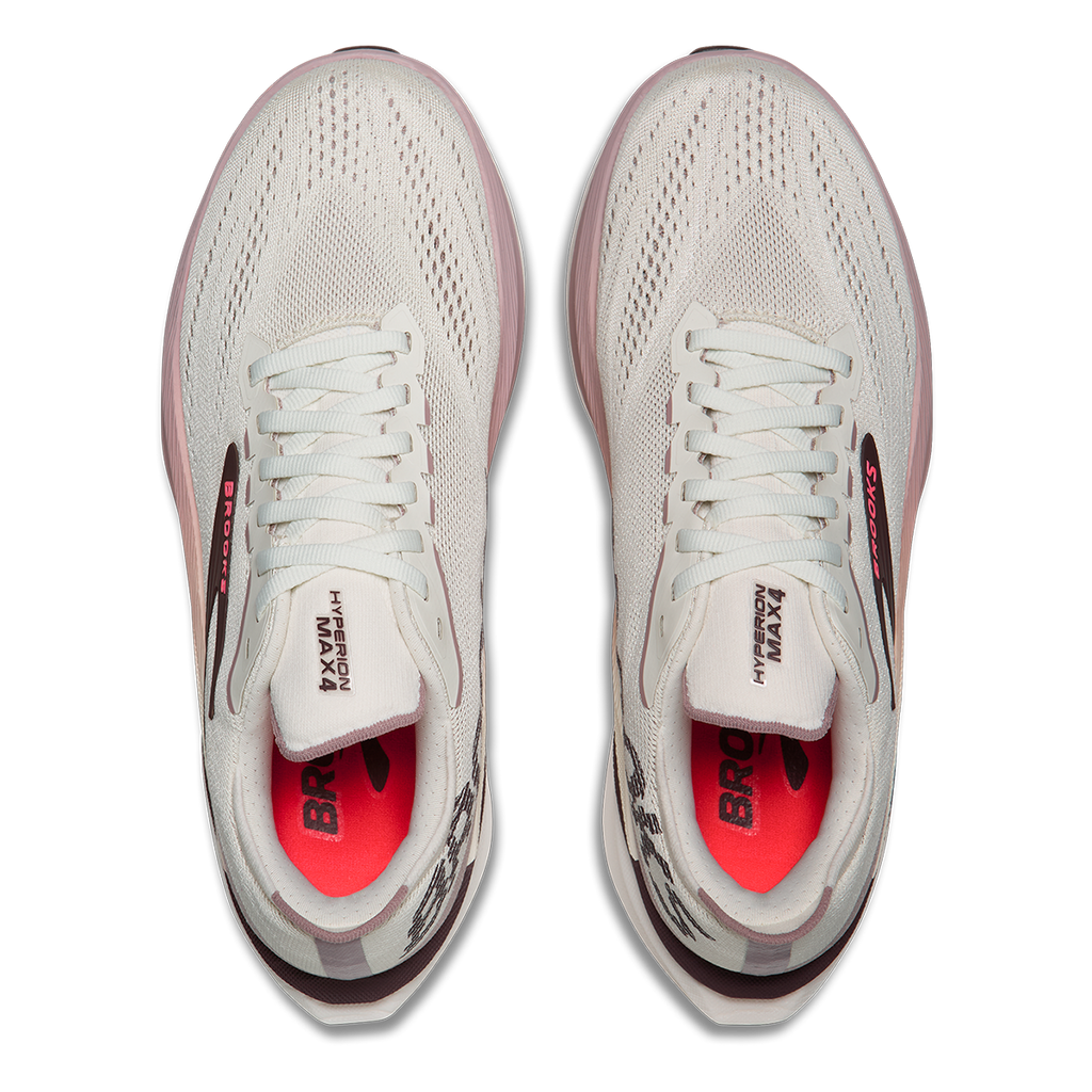 Brooks Hyperion Max 4 — Coconut - Raisin - Pink — Size B — Width 5.5 — Back View