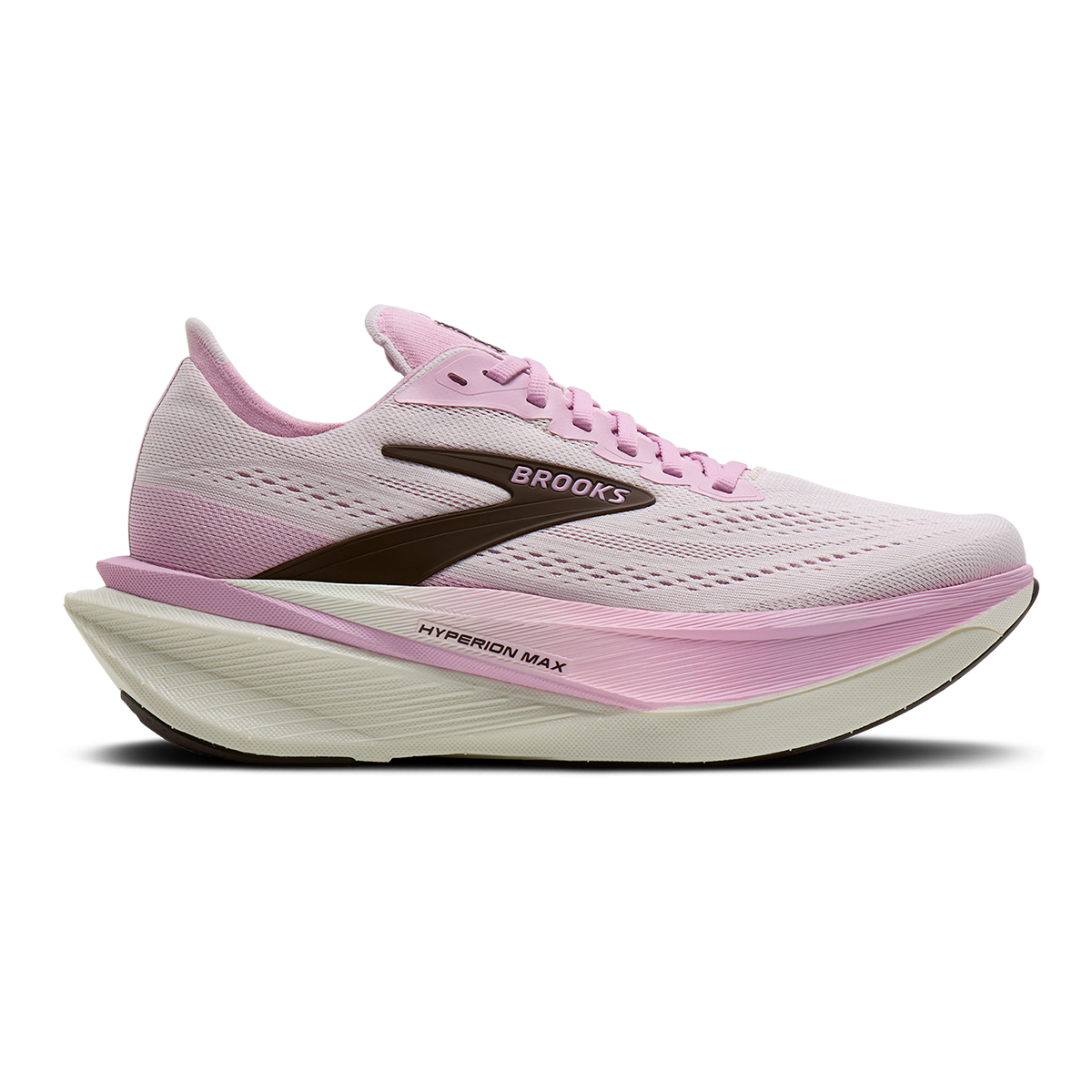 Brooks Hyperion Max 4 Color Collection — Pink Lavender - Coffee Bean — Size B — Width 5 — Front View