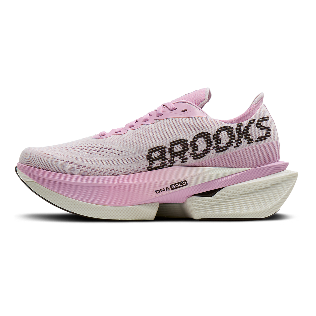 Brooks Hyperion Max 4 Color Collection — Pink Lavender - Coffee Bean — Size B — Width 5 — Side View