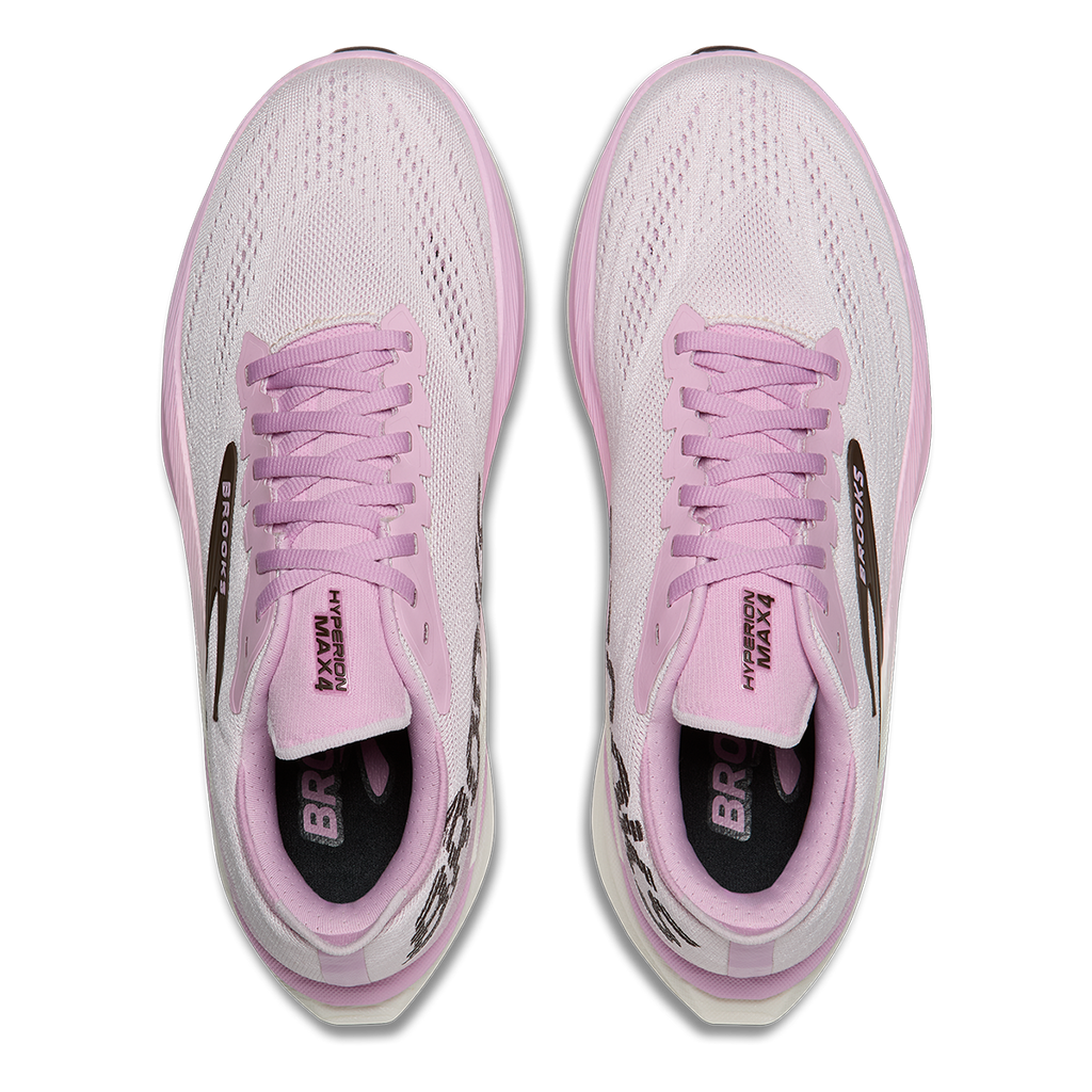 Brooks Hyperion Max 4 Color Collection — Pink Lavender - Coffee Bean — Size B — Width 5 — Back View