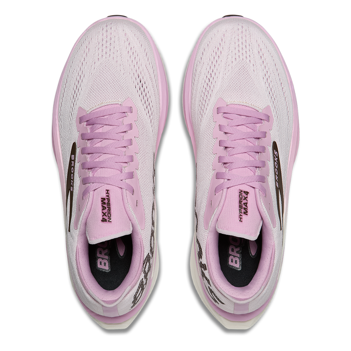 Brooks Hyperion Max 4 Color Collection — Pink Lavender - Coffee Bean — Size B — Width 5 — Back View