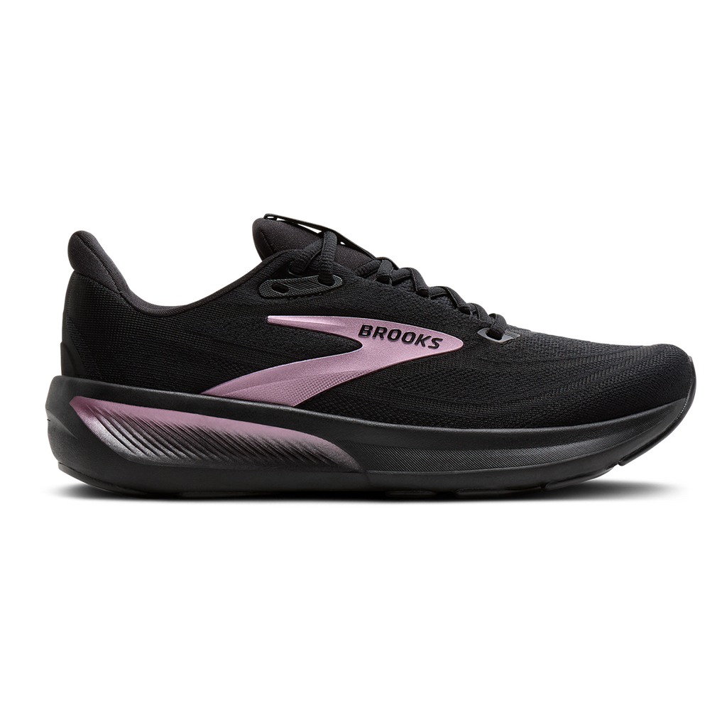 Brooks Revel 9 — Black - Black - Rose Gold — Size B — Width 5.5 — Front View