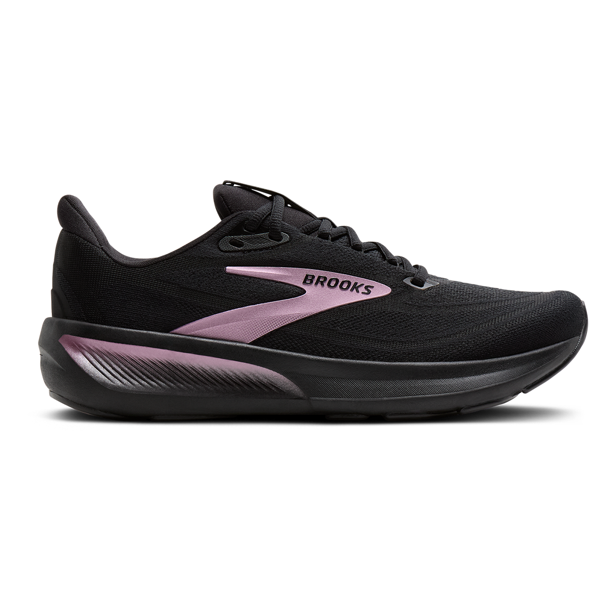Brooks Revel 9 — Black - Black - Rose Gold — Size B — Width 5.5 — Front View