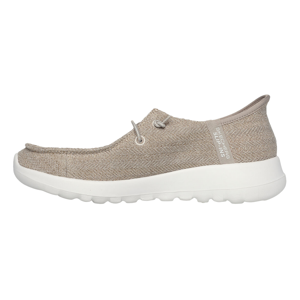 Skechers Go Walk Joy - Fantasia — Natural Textile - Trim — Size B — Width 5 — Side View