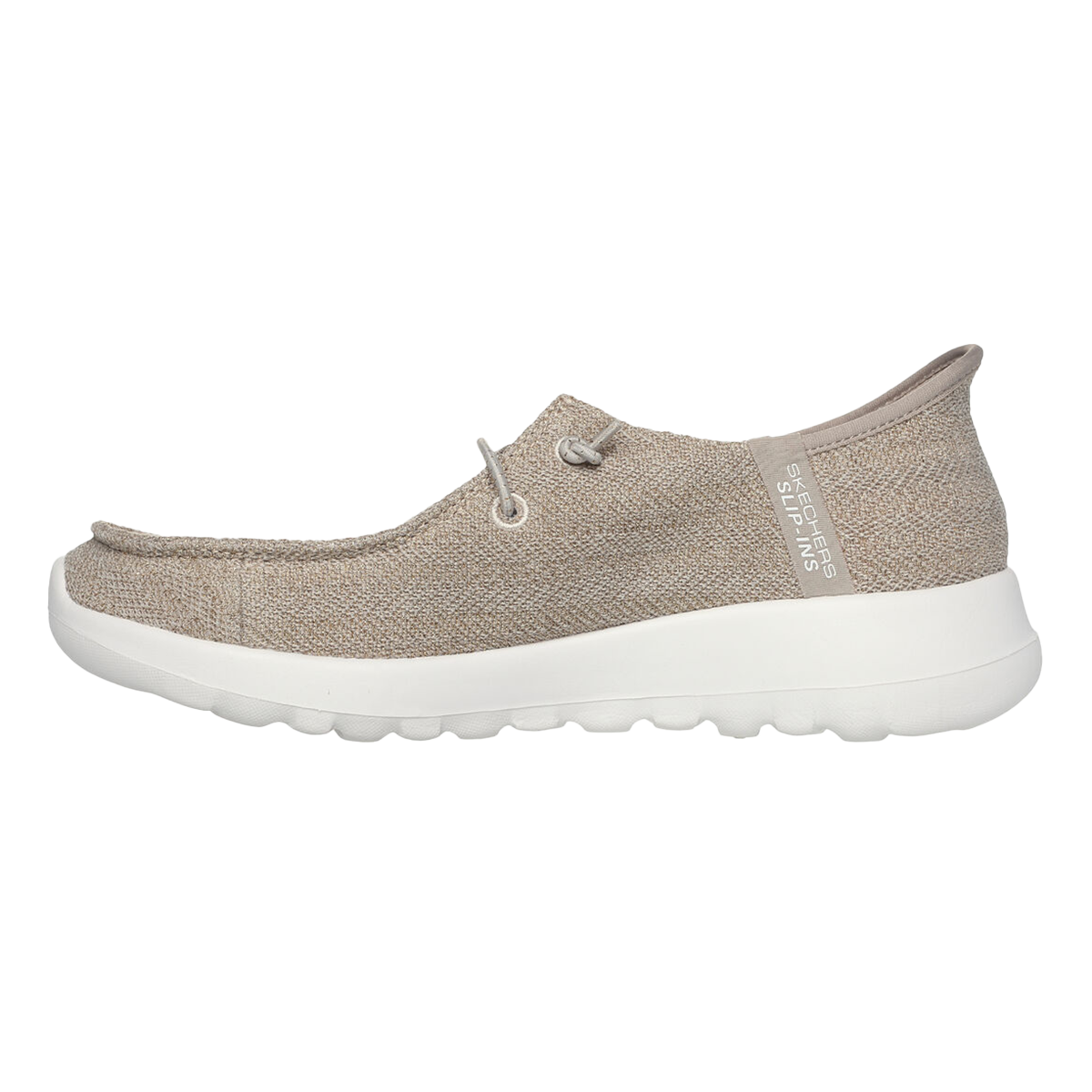 Skechers Go Walk Joy - Fantasia — Natural Textile - Trim — Size B — Width 5 — Side View
