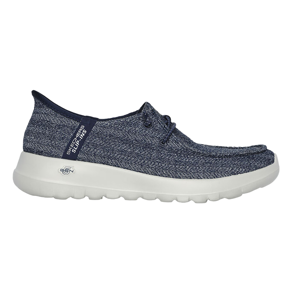 Skechers Go Walk Joy - Fantasia — Natural Textile - Trim — Size B — Width 5 — Detail View