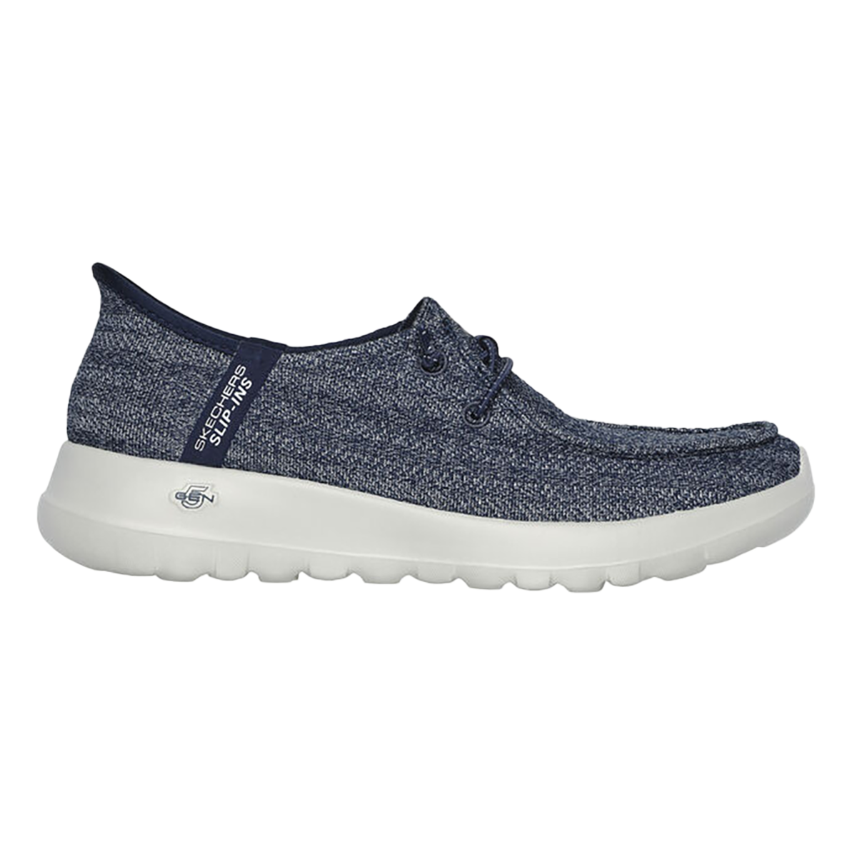 Skechers Go Walk Joy - Fantasia — Natural Textile - Trim — Size B — Width 5 — Detail View