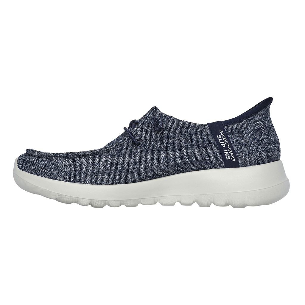 Skechers Go Walk Joy - Fantasia — Natural Textile - Trim — Size B — Width 5 — Lifestyle View