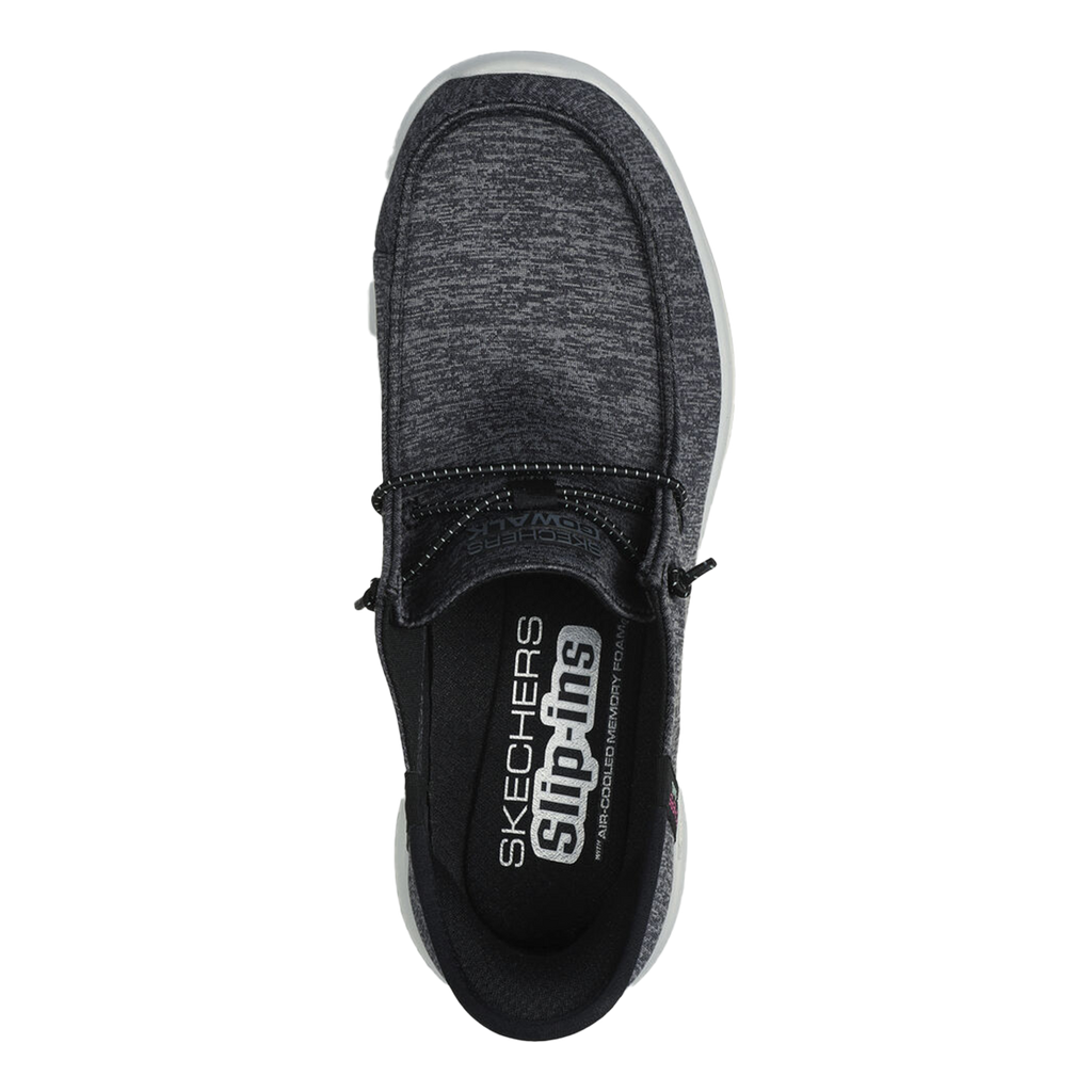 Go Walk Joy - Ibis — Black Textile - Trim — Size B — Width 6 — Back View