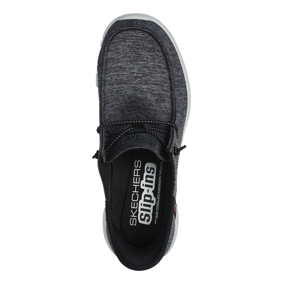 Go Walk Joy - Ibis — Black Textile - Trim — Size B — Width 6 — Back View