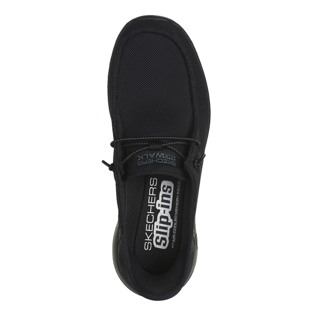 Go Walk Joy - Idalis — Black Textile - Trim — Size B — Width 5 — Back View