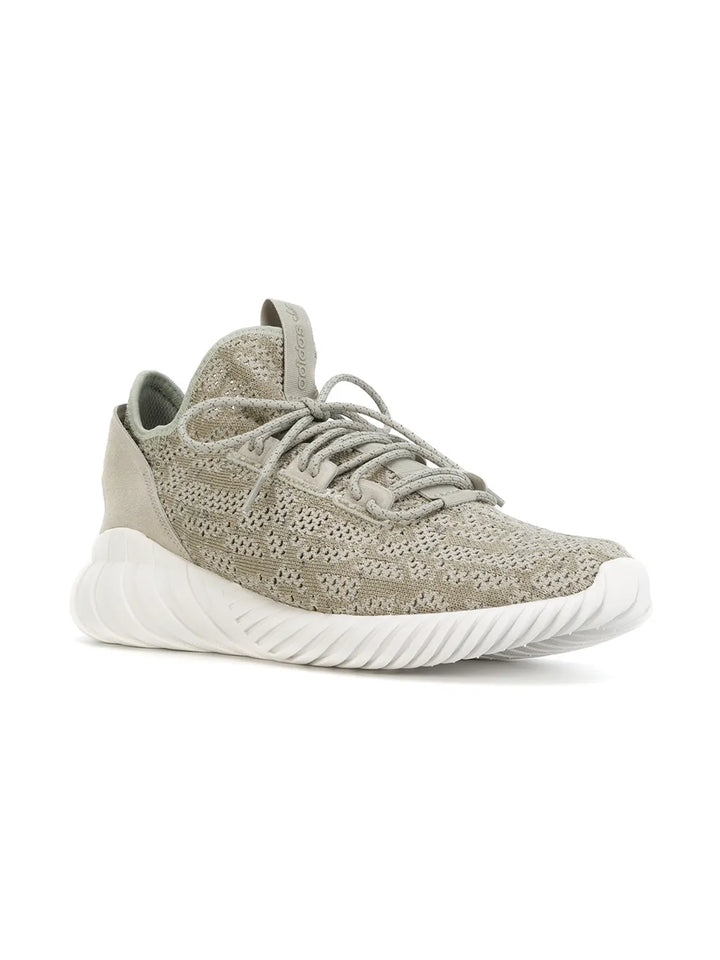 adidas Tubular Doom Sock Pk Sneakers — Olive Green — Size US M 5 - US W 6.5 — Side View