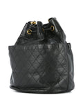 Chanel Pre Owned Drawstring Quilted Chain Shoulder Bag — Same as shown — Size One Size — Back View