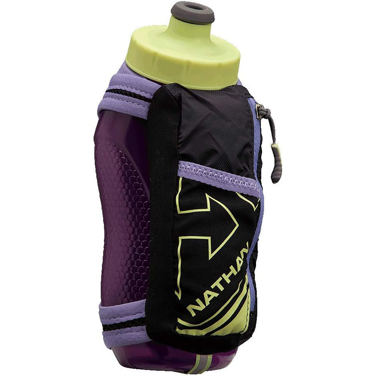 Nathan Speedmax Plus Flask — Black - Safety Yellow — Size 22oz — Side View