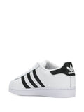 adidas Superstar White/Black/Gold Sneakers — Black/White — Size US M 9.5 - US W 11 — Back View