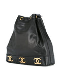 Chanel Pre Owned 1994 1996 Logos Drawstring Shoulder Bag — Same as shown — Size One Size — Back View