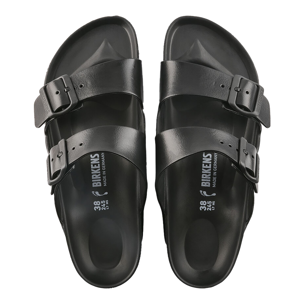 Birkenstock Arizona EVA — Black — Size D — Width 41 — Back View
