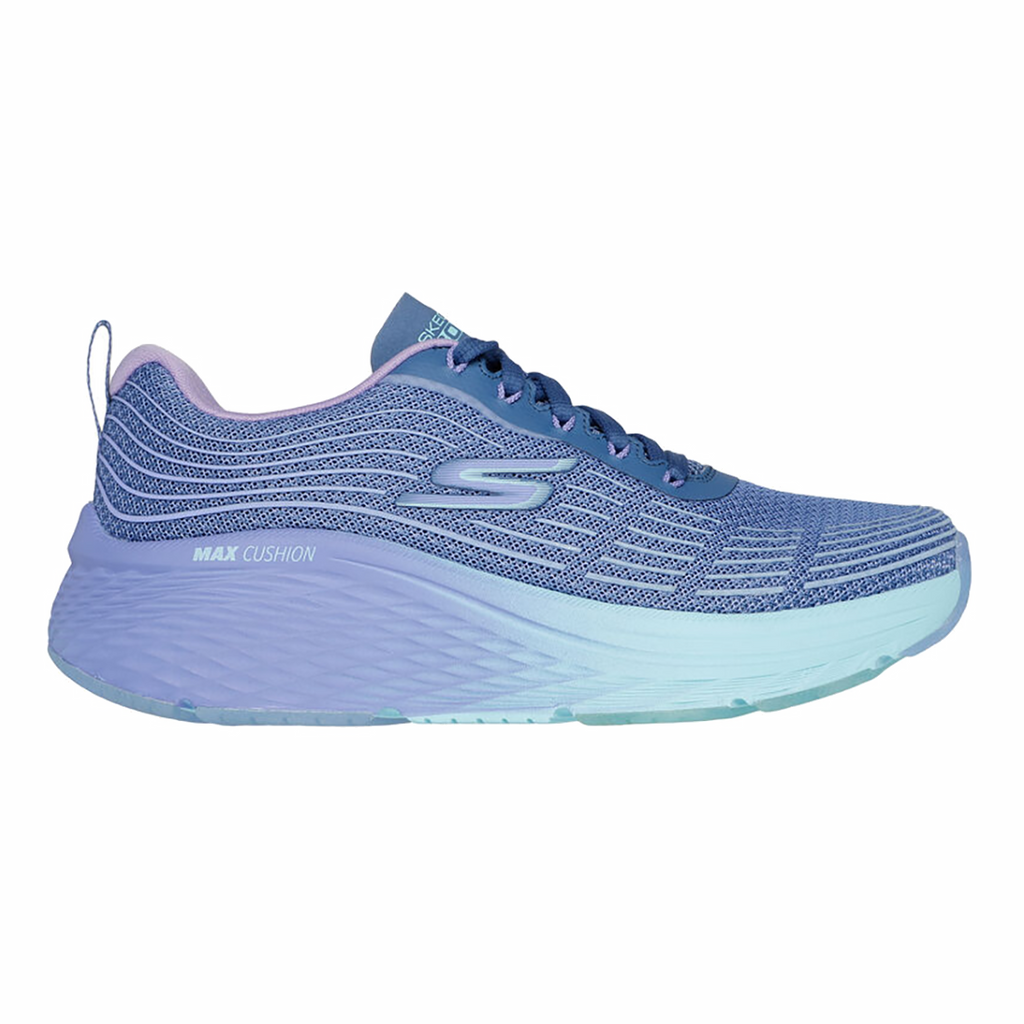 Skechers Max Cushioning Elite 2.0 - Speed Play — Blue - Lavender — Size B — Width 6.5 — Front View
