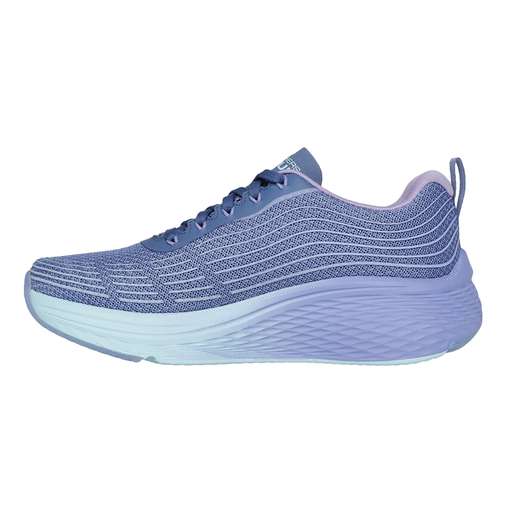 Skechers Max Cushioning Elite 2.0 - Speed Play — Blue - Lavender — Size B — Width 6.5 — Side View
