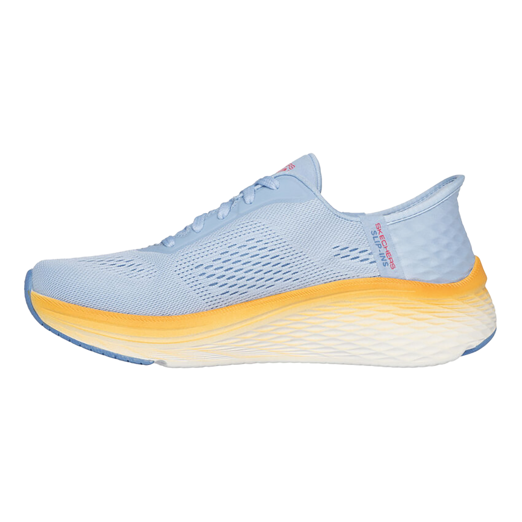 Skechers Max Cushioning Elite 2.0 - Slip-Ins — Blue - Orange — Size B — Width 6.5 — Side View