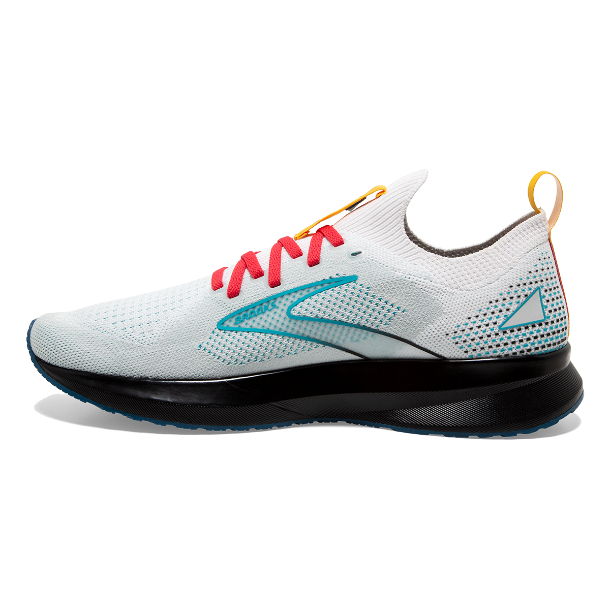 Brooks Levitate StealthFit 5 Regional — White - Luna - Bluebird — Size B — Width 10.5 — Front View