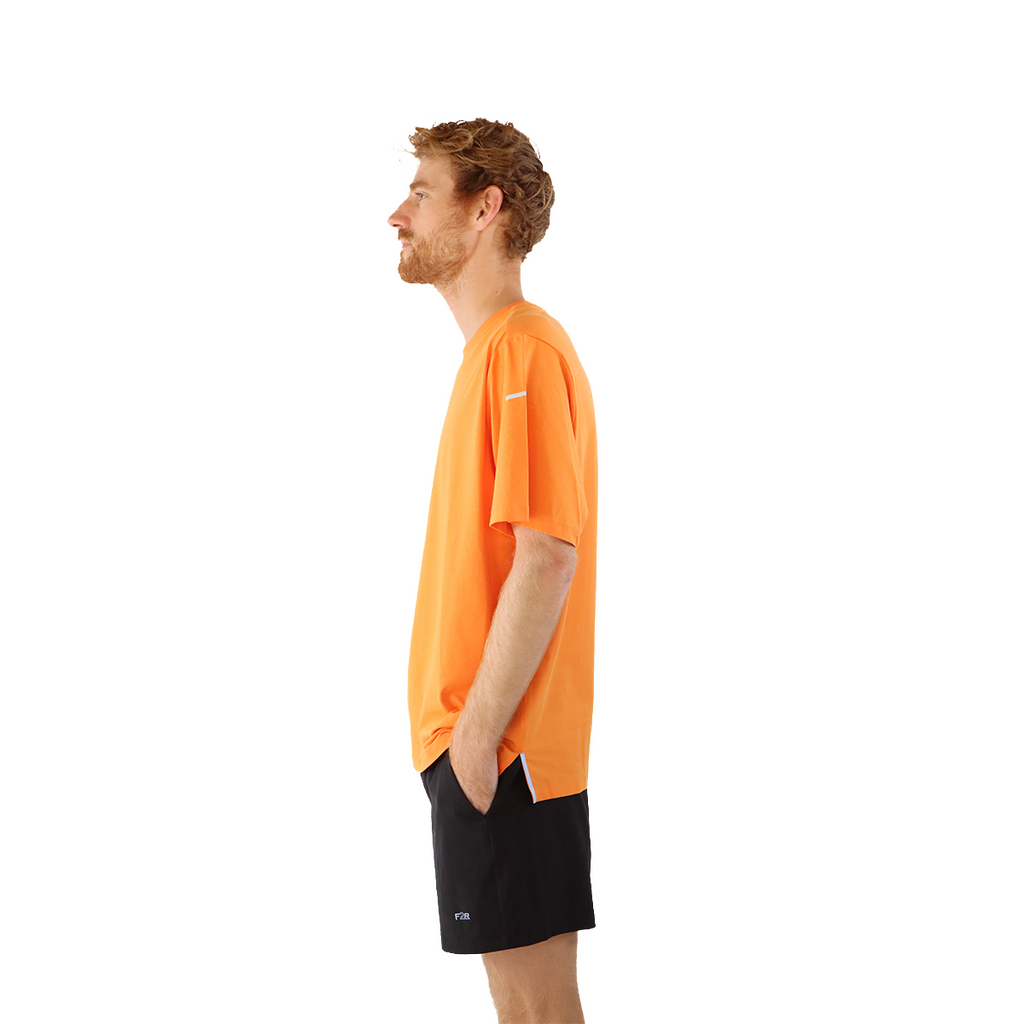 F2R Modal Jersey Shortsleeve Tee — Amber Glow — Size Small — Top View
