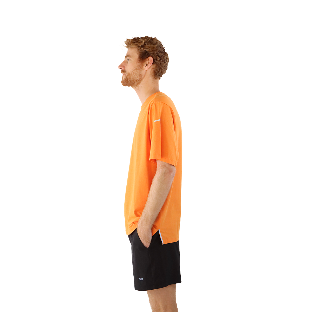 F2R Modal Jersey Shortsleeve Tee — Amber Glow — Size Small — Top View