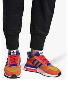 adidas X Dragon Ball Z Zx 500 Rm Goku Sneakers — Multicolour — Size US M 4 - US W 5.5 — Lifestyle View