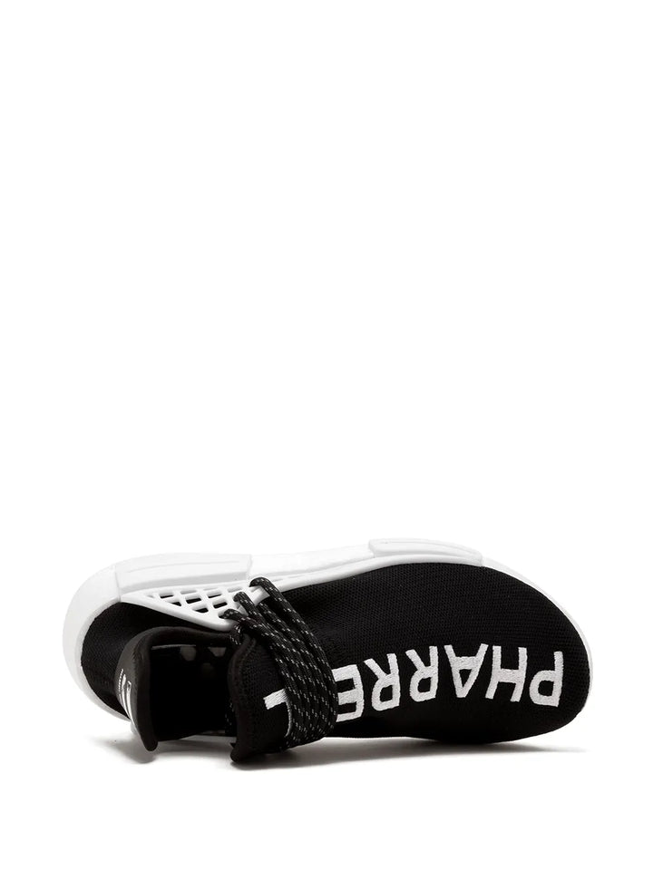 adidas X Pharrell Williams Cc Hu Nmd Chanel Sneakers — Black/White — Size US M 7 - US W 8.5 — Top View