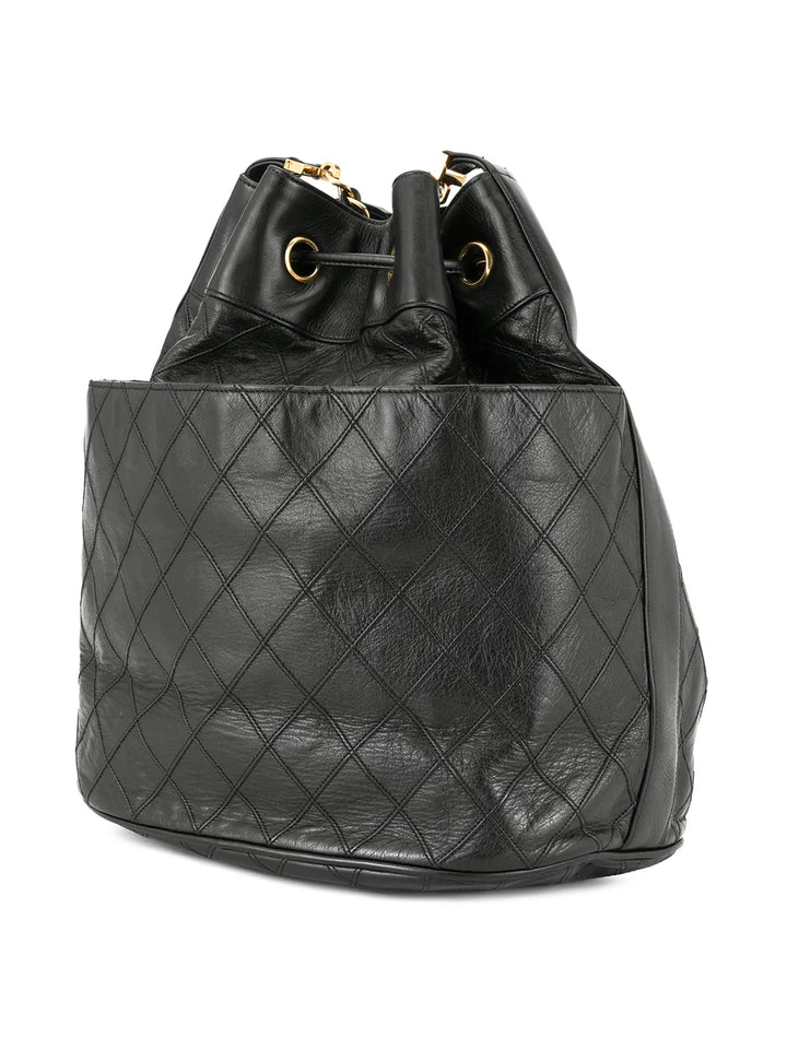 Chanel Pre Owned 1989 1991 Cosmos Quilted Cc Logos Shoulder Bag — Same as shown — Size One Size — Back View