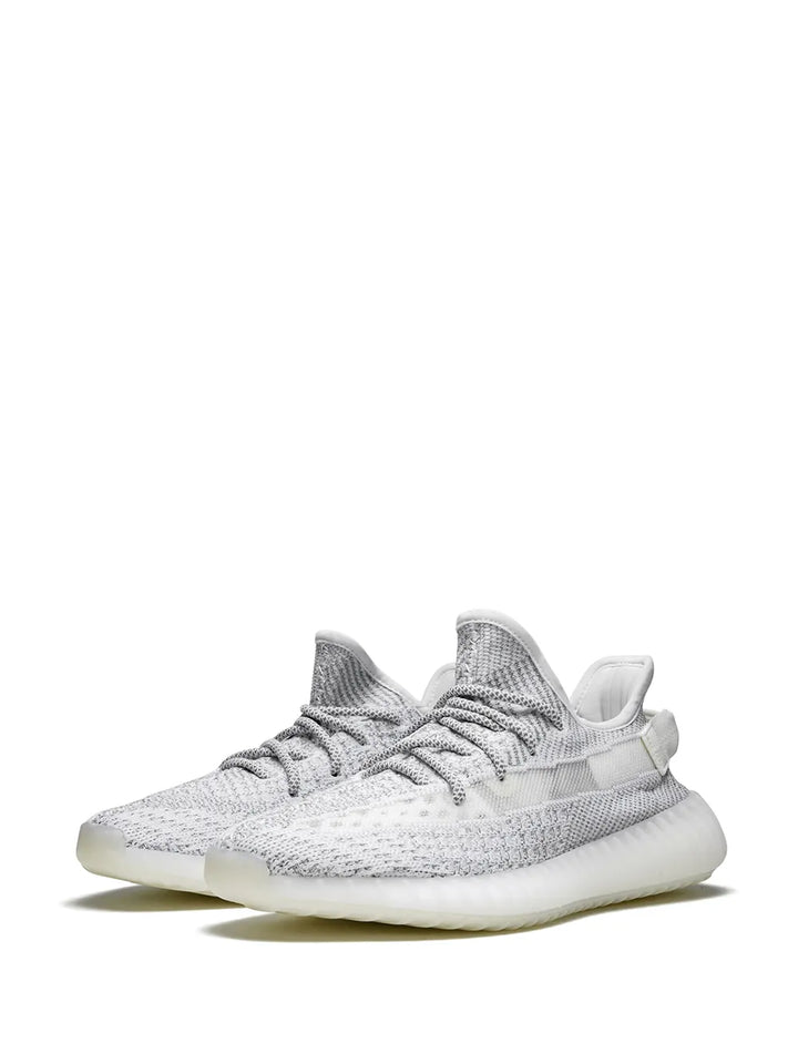 adidas Yeezy Boost 350 V2 Reflective Static Sneakers — White/Grey — Size US M 5.5 - US W 7 — Side View