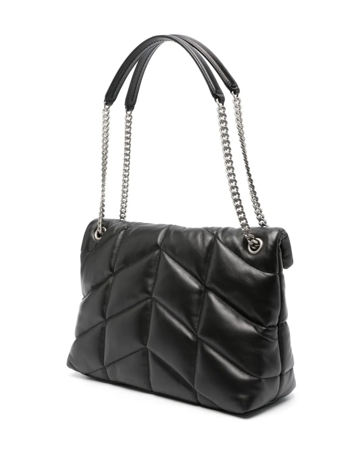 Saint Laurent Medium Loulou Leather Shoulder Bag — Same as shown — Size One Size — Back View