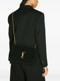 Saint Laurent Medium Kate Logo Plaque Shoulder Bag — Same as shown — Size One Size — Back View