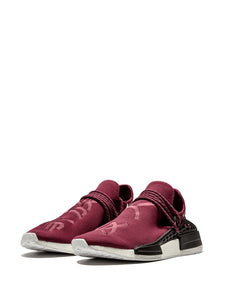 adidas X Parrell Williams Human Race Nmd Friends And Family Sneakers — Burgundy/Black/White — Size US M 6 - US W 7.5 — Top View