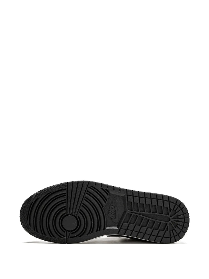 Air Jordan 1 Low Gold Toe Sneakers — Black/White/Gold-Tone — Size US M 9.5 - US W 11 — Top View