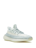 adidas Yeezy Boost 350 V2 Cloud White Sneakers — White/Light Blue — Size US M 11 - US W 12.5 — Side View