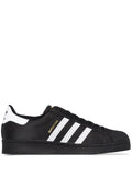 adidas Superstar Black/White Low-Top Sneakers — Same as shown — Size US M 4 - US W 5.5 — Front View