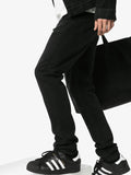 adidas Superstar Black/White Low-Top Sneakers — Same as shown — Size US M 4 - US W 5.5 — Side View