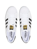 adidas Superstar White/Black Sneakers — White/Black — Size US M 9.5 - US W 11 — Top View