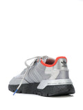 adidas Nite Jogger Sneakers — Grey/Black/Orange — Size US M 3.5 - US W 5 — Back View