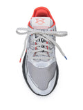 adidas Nite Jogger Sneakers — Grey/Black/Orange — Size US M 3.5 - US W 5 — Top View