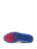 Air Jordan 1 High Zoom Racer Blue Sneakers — White/Racer Blue — Size US M 8.5 - US W 10 — Top View