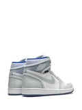 Air Jordan 1 High Zoom Racer Blue Sneakers — White/Racer Blue — Size US M 8.5 - US W 10 — Back View