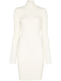 Wolford Ribbed Knit Fitted Mini Dress — White — Size M — Front View